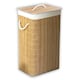 image 1 of Oblong Bamboo Natural Laundry Hamper