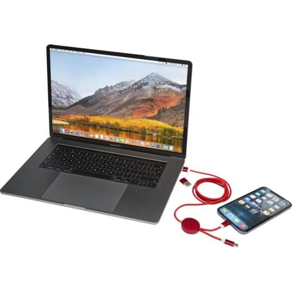 image 1 of Alasia Recycled Aluminium 5 in 1 Charging Cable - Red - One Size (UTPF4670)