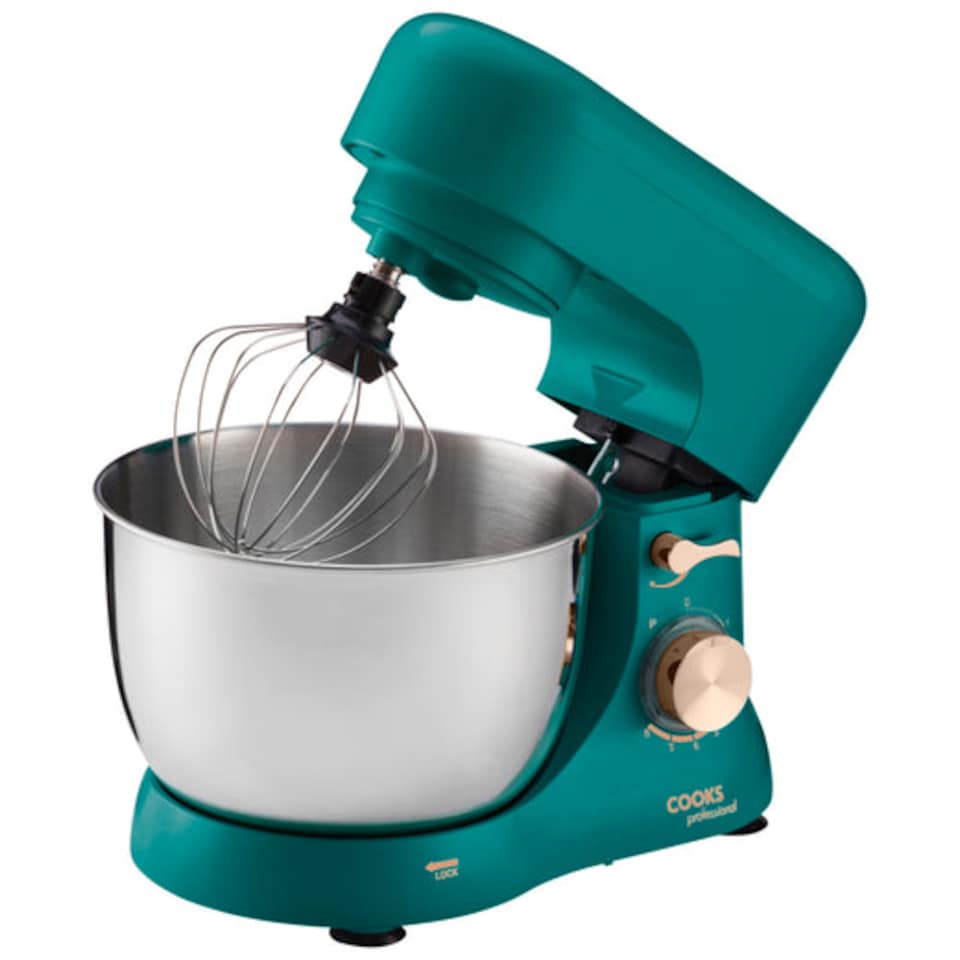 image 1 of Cooks Professional 1000W Stand Mixer with 4.5L Mixing Bowl & 8 Speeds | Blue | Teal