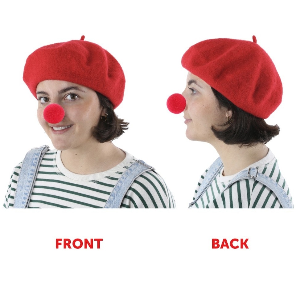 image 1 of Red Beret, Nose + Bowtie Red | One Size
