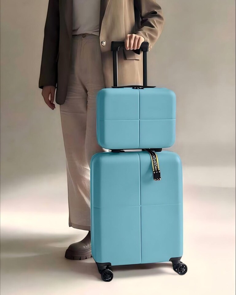 image 1 of Premium 100% Makrolon PC 2 PCS Suitcase Set | Vanity + Cabin Luggage