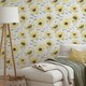 image 4 of Catherine Lansfield Sunflower Wallpaper - Yellow/White - 10m x 53cm Yellow