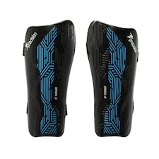 Precision Unisex Adult Origin.0 Strap Shin Guards - Black/Cyan - S