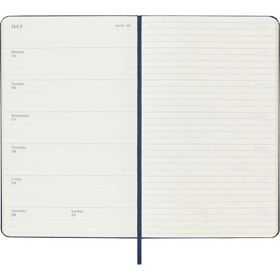 image 1 of Moleskine 12M weekly L Planner - Sapphire Blue - One Size