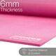image 3 of Non Slip Yoga Mat (6mm Thick) - Pink