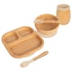 image 1 of Tiny Dining 5pc Bamboo Segmented Baby Weaning Set - Beige