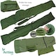 image 2 of Actiaspet 3+3 Fishing Rod Holdall 12ft Padded Rod & Reel Bag with Shoulder Strap, 2 External Pockets, Fits 6 Rods (Made & Unmade), 205cm