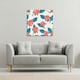 image 2 of Watercolour floral pattern (Canvas Print) 90 x 90 x 4cm