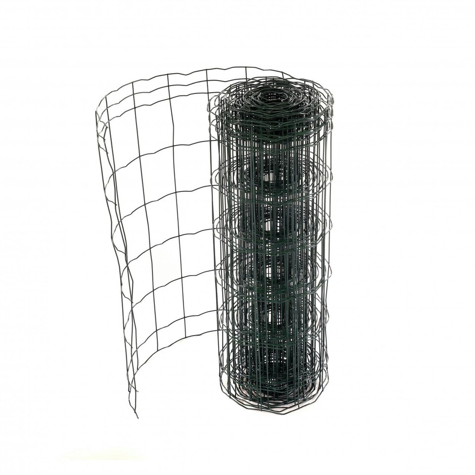 image 1 of Oypla 0.6m x 10m Green PVC Coated Galvanised Steel Wire Mesh Stock Fencing Garden Euro Fence