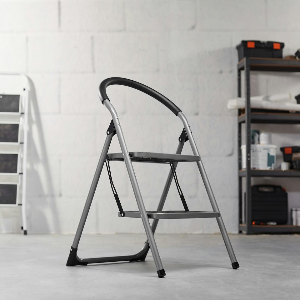 image 1 of VonHaus Premium 2 Step Ladder with Anti Slip Feet