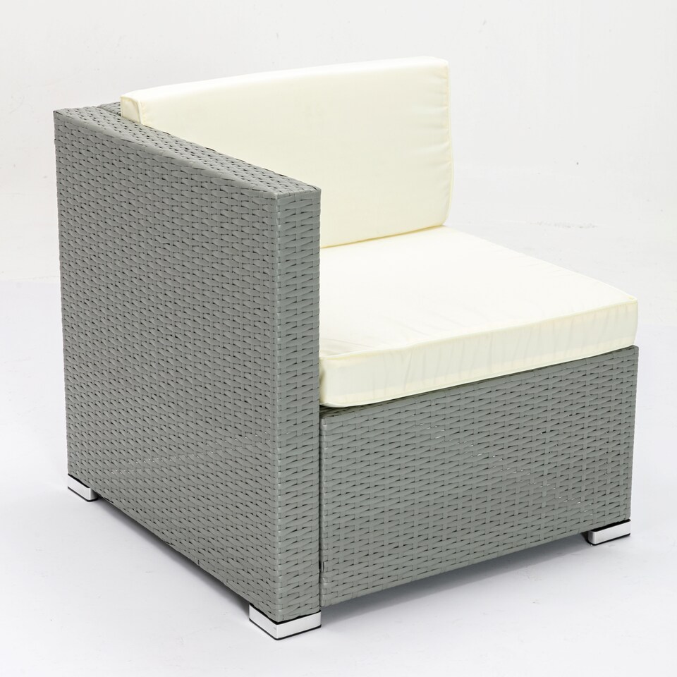 image 1 of MCC Direct Rattan Corner Sofa Chair and Table Outdoor Patio Garden Furniture set Rupert