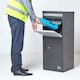 image 3 of SMART PARCEL BOX® Large Front & Rear Access Dark Grey Grey