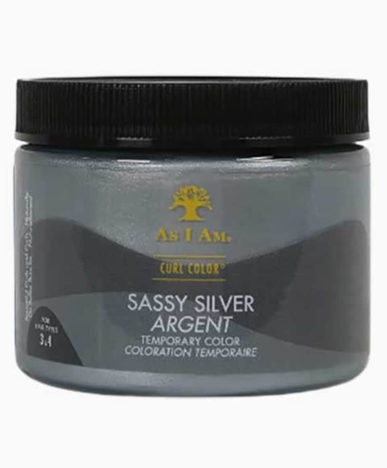 image 1 of As I Am Curl Color Sassy Silver Argent Temporary Color 182 g | Silver