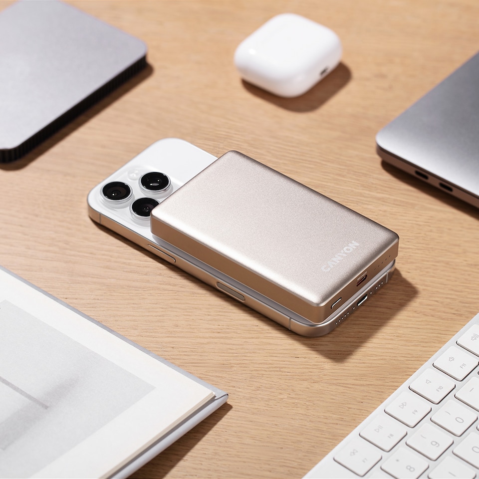 image 1 of Canyon Power Bank Magsafe Oncharge-510 10000 Mah Beige