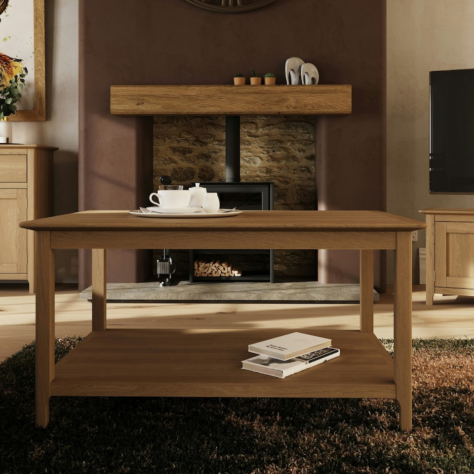 image 1 of Taberno Oak Coffee Table Natural Oak Orange