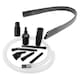 image 1 of SPARES2GO PC Desk Car Valet Mini Micro Attachment Kit + Flexible Crevice Tool compatible with Shark Vacuum Cleaner (35mm)