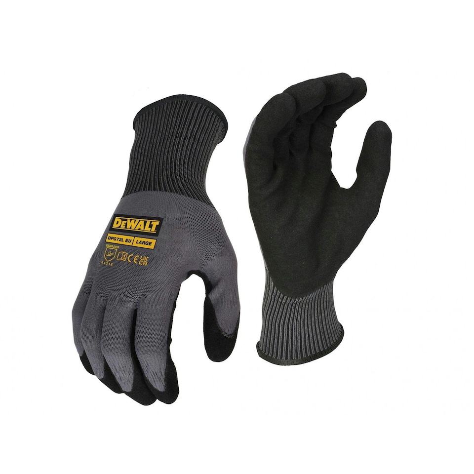 Dewalt Power Tools Coated Grip Gloves - L (size 9) - Multi Colour - One Size Multi | One Size