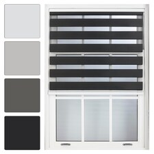 Day and Night Zebra Roller Blind 65cm Wide x 210cm Long | Black | Black