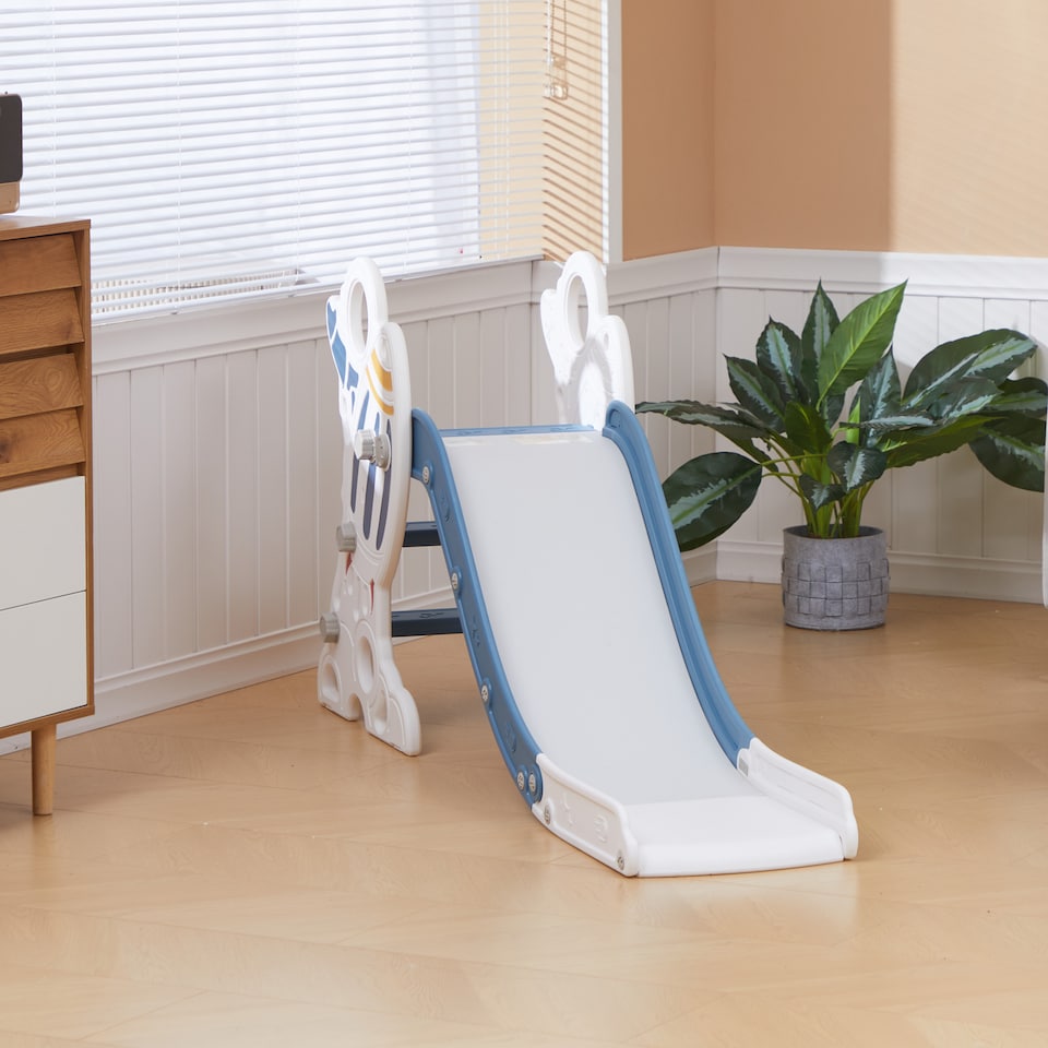 image 1 of AIYAPLAY Baby Slide Freestanding Slide for Kids 1.5-3 Years Space Theme, Blue