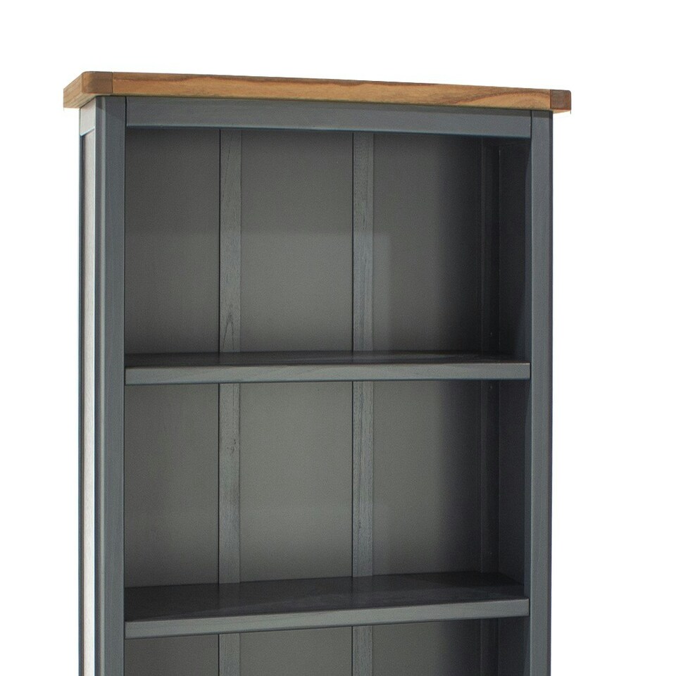 image 1 of Core Products Dunkeld Midnight Blue Tall Bookcase With Wooden Top, H180.0cm x W90.0cm x D30.0cm Blue