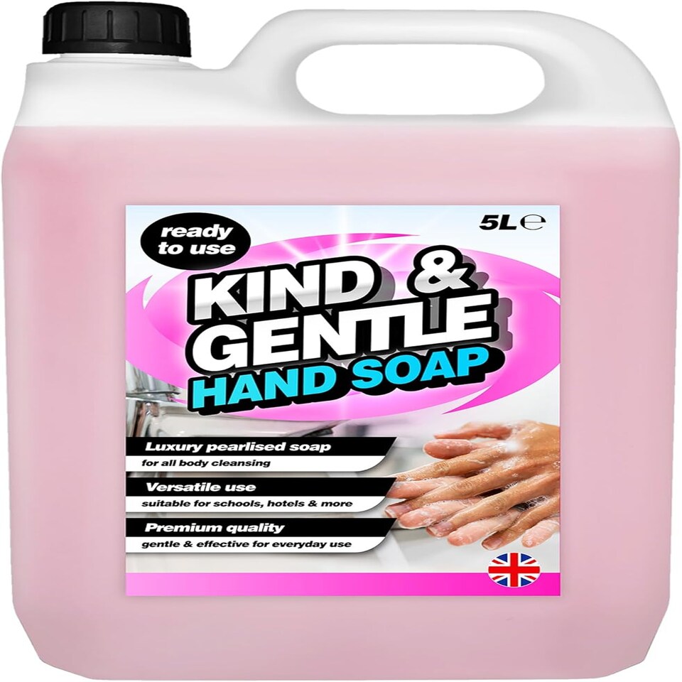 image 1 of 4 x 5 Litre Pink Pearlised Kind & Gentle Luxury Hand Soap