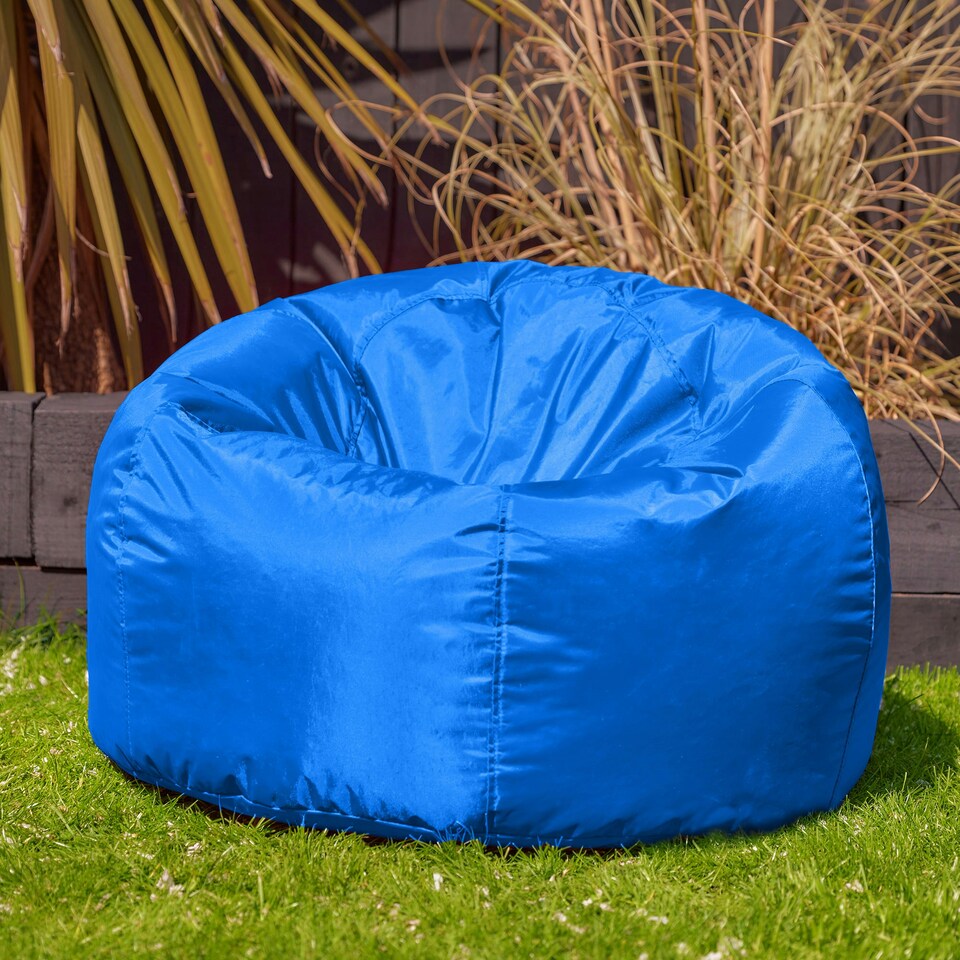 image 1 of icon Classic Indoor Outdoor Bean Bag Blue Bean Bag Chair Blue