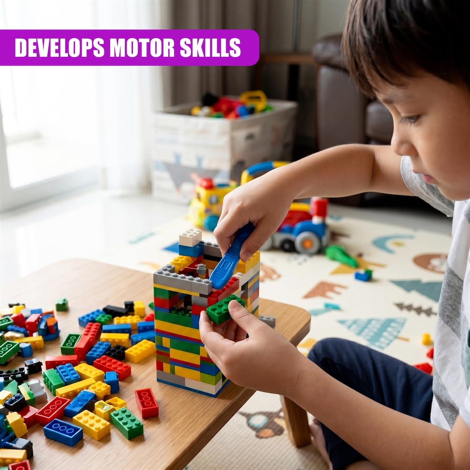 image 1 of MTS 1000 Piece Building Bricks Construction Block Set Creative Toy for Kids