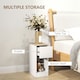 image 4 of HOMCOM Bedside Tables Set of 2, Nightstands for Bedroom, Living Room, White