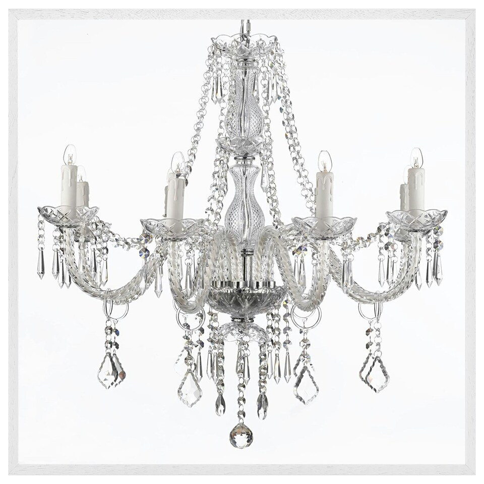 image 1 of Chandelier (Picture Frame) White | M