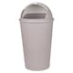 image 2 of 25Le Push Can Bin Swing Top Lid Kitchen Office Waste Garbage Rubbish | Grey | Grey | 25 Litre | 1