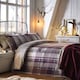 image 1 of D & D Colville Check Duvet Cover Set Plum