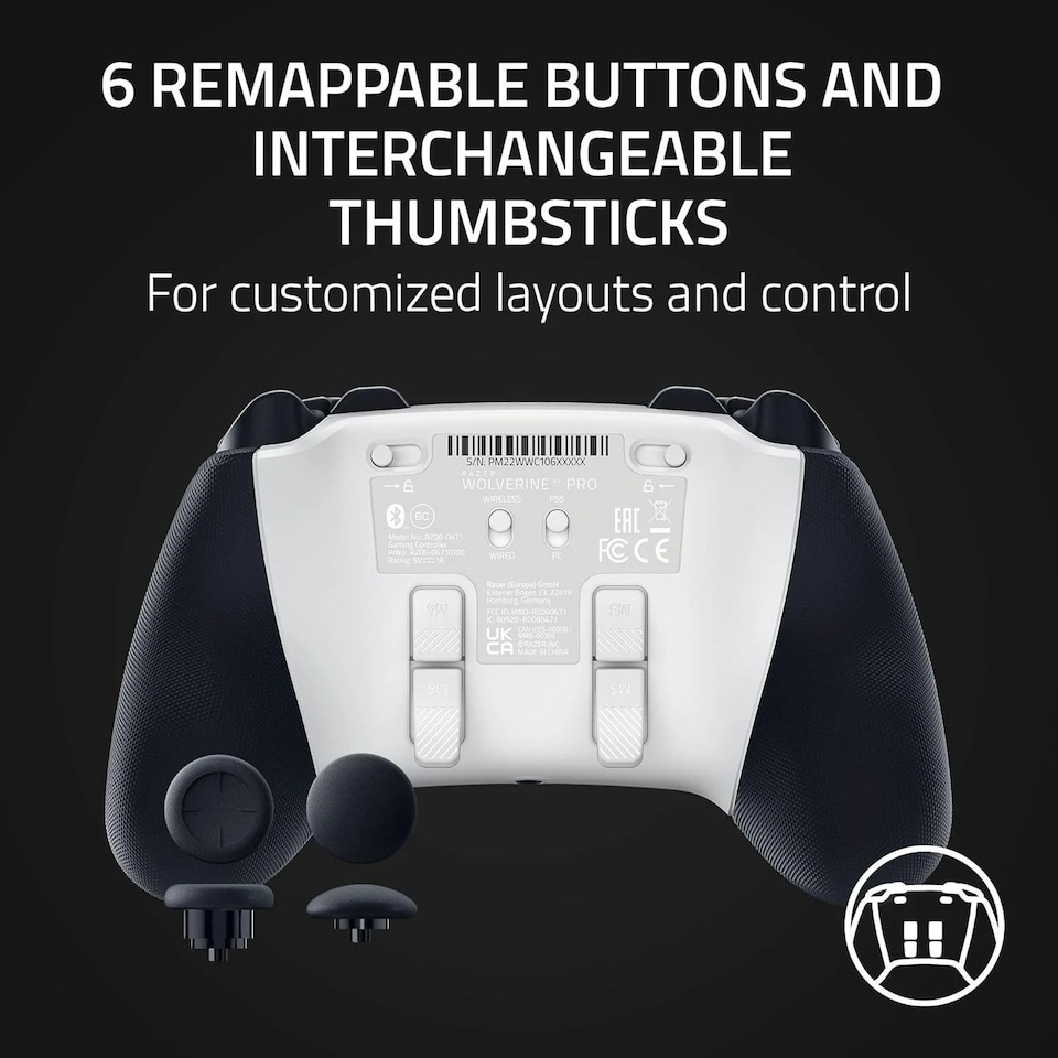 image 1 of Razer Wolverine 2 Pro White Wireless Controller PlayStation 5