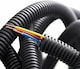image 5 of SPARES2GO Cable Conduit Flexible Tube Tidy Sleeve Pipe (10m Length x 32mm Diameter)