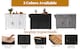 image 8 of VILUXE Mobile Kitchen Island with Foldable Worktop, 2 Drawers, Adjustable Shelves, Towel Rail, Wheels and Solid Wood Feet, Black and Natural
