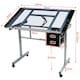 image 3 of Yaheetech Adjustable Drafting Drawing Craft Table | Black