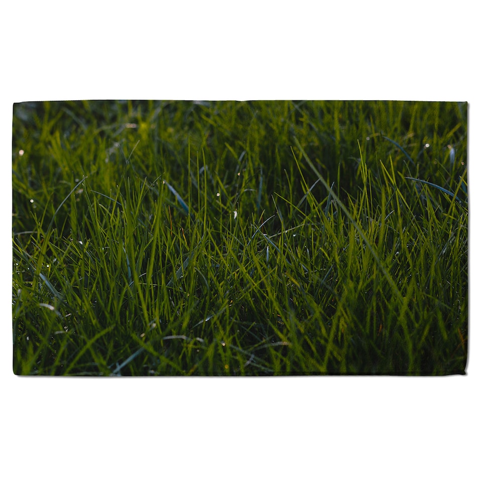 image 1 of Fresh green grass background, natural grass Designer Bath Towel | Multi