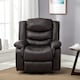image 7 of Seattle Electric Automatic Recliner Home Lounge Bonded Leather Chair (Brown)