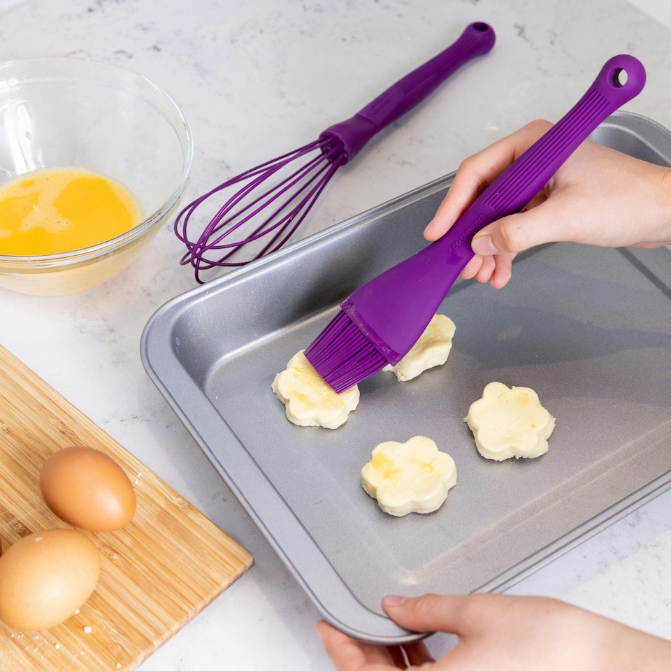 image 1 of Colourworks Silicone Pastry Brush Purple Heat Resistant