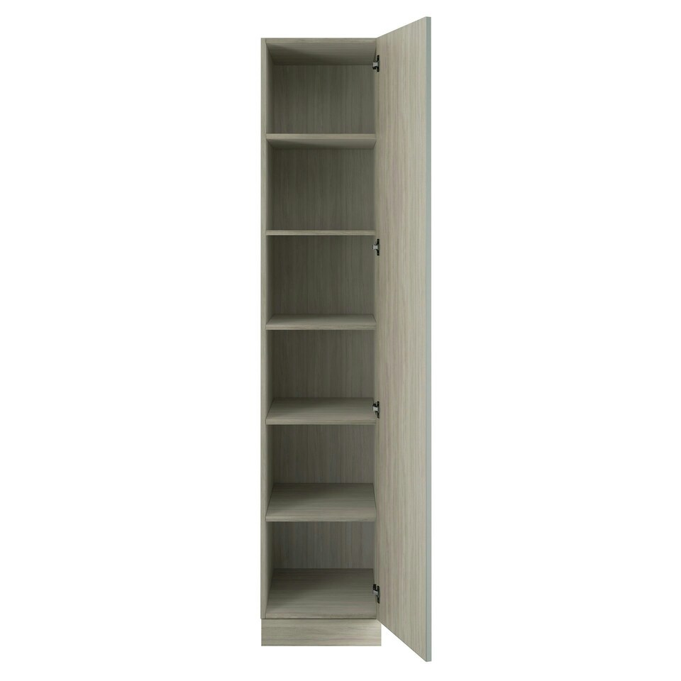 image 1 of Classic Square Panel Sage Green Single Wardrobe with Shelves Green
