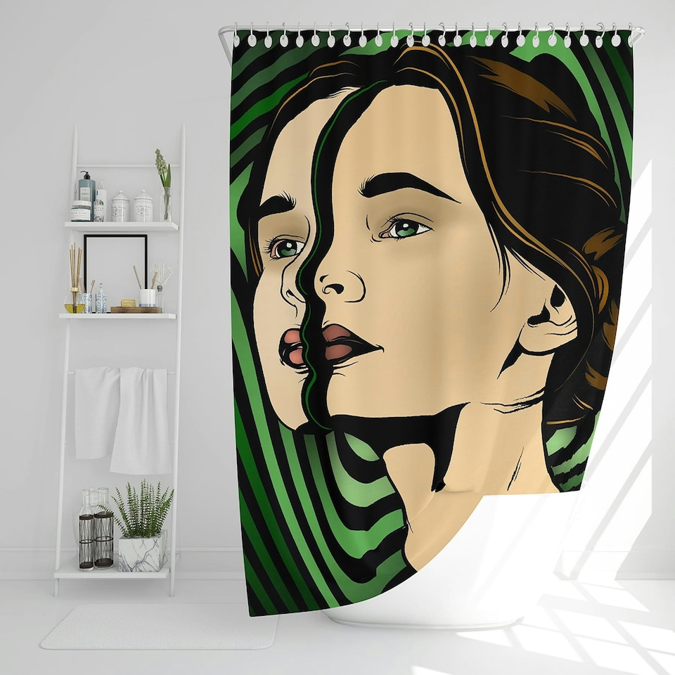 image 1 of portrait of woman (Shower Curtain)