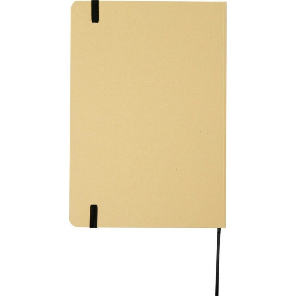 image 1 of Nelida Hard Cover Recycled A5 Notebook - Solid Black - One Size