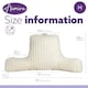 image 7 of Aamira Reading Pillow Cream Faux Fur Ribbed Memory Foam Support Cushion | Cream | Cream | Standard | 1