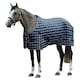image 2 of Saxon Standard-Neck Plaid Midweight Horse Stable Rug - Navy/White - 6´ 3"