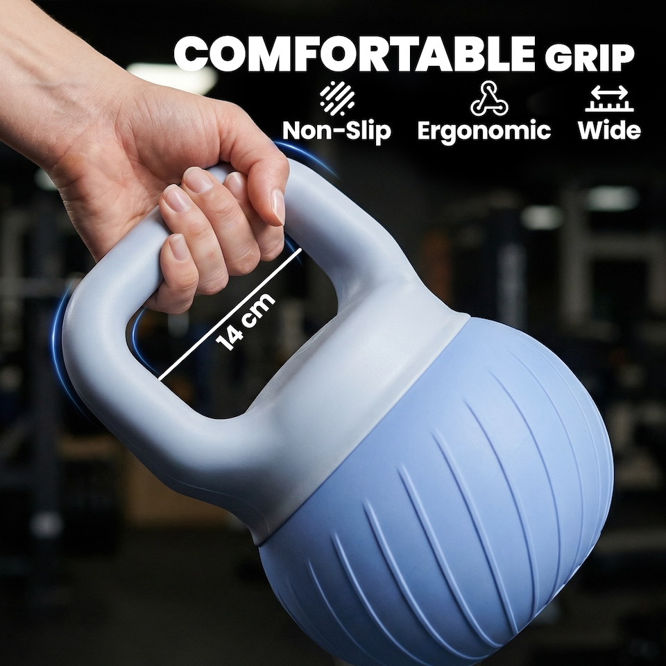 image 1 of SPORTNOW Soft Kettlebell, 10kg Kettle Bell with Anti-Slip Grip for Home Gym | Blue | Blue | 10
