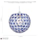 image 7 of Modern Round Globe Easy Fit Pendant Shade with Small Blue Acrylic Bead Jewels | Blue | Midnight Blue | 1