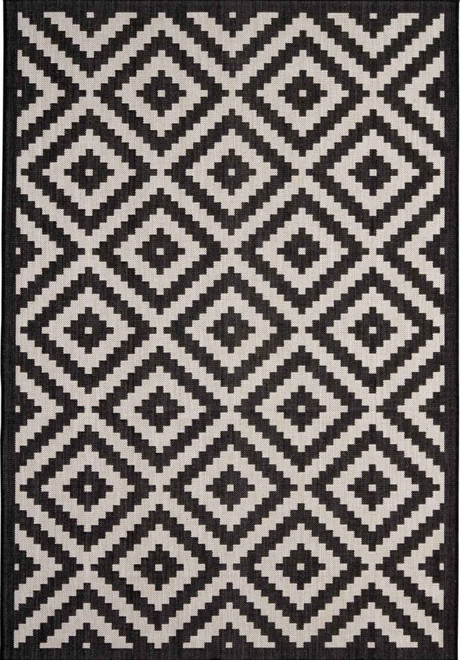 image 1 of The Rugs Outdoor Indoor Diamond Garden Patio Rug Weather Resistant Jet Washable | 100