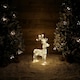 image 3 of 61cm Soft Acrylic Flashing LED Reindeer Christmas Decoration with Timer in Warm White