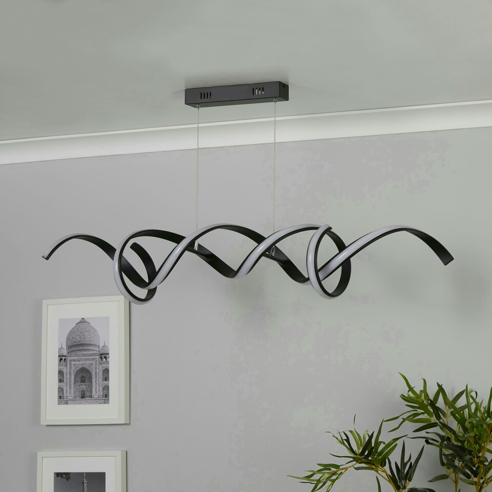 image 1 of Paton Black Ribbon LED Ceiling Pendant
