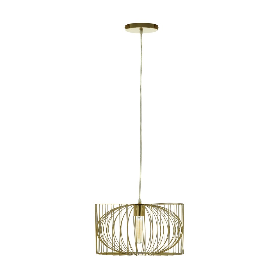 image 1 of Interiors by Premier Gold Finish Pendant Lamp