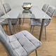 image 7 of Dining Table Set with 6 Chairs Dining Room, and Kitchen table set of 6 Clear